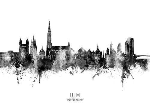 Ulm Deutschland Skyline Cityscape Poster Art Print