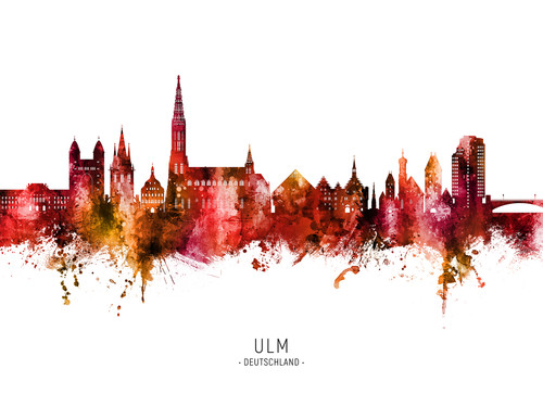 Ulm Deutschland Skyline Cityscape Poster Art Print