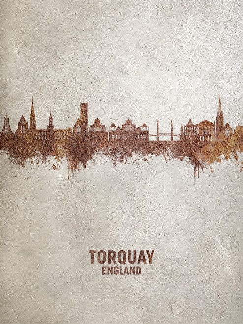 Torquay England Skyline Cityscape Poster Art Print