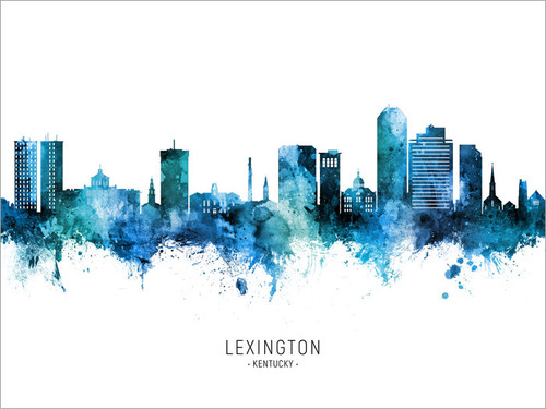 Lexington Kentucky Skyline Cityscape Poster Art Print