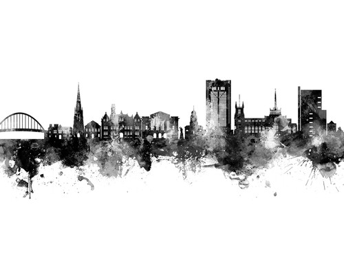 Blackburn England Skyline Cityscape Poster Art Print