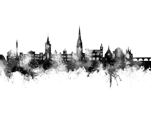 Perth Scotland Skyline Cityscape Poster Art Print