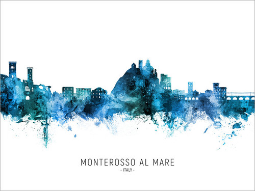 Monterosso al Mare Italy Skyline Cityscape Poster Art Print