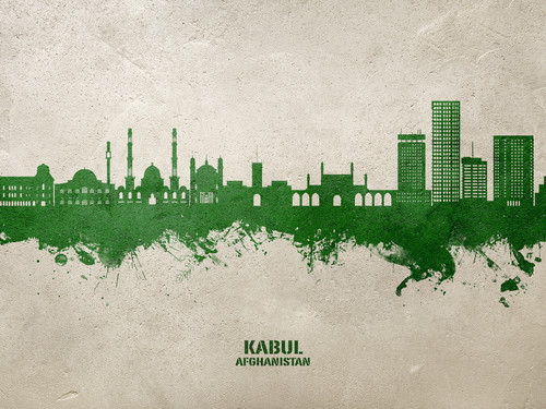 Kabul Afghanistan Skyline Cityscape Poster Art Print