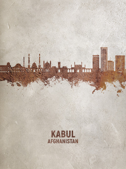 Kabul Afghanistan Skyline Cityscape Poster Art Print