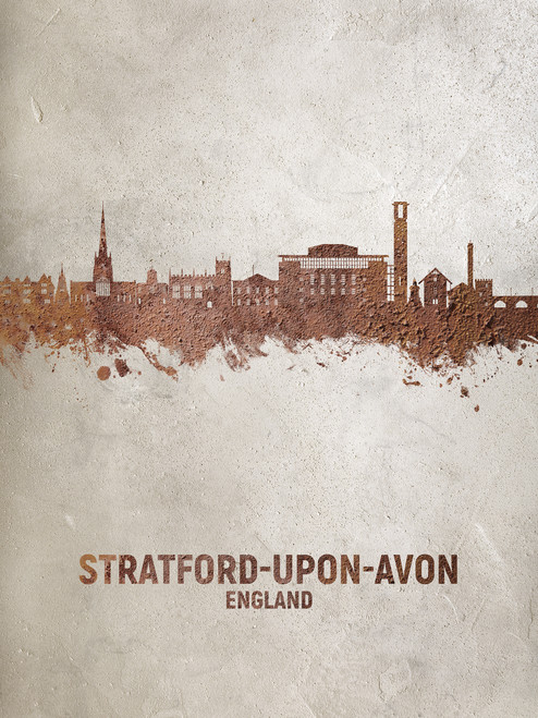 Stratford-upon-Avon England Skyline Cityscape Poster Art Print