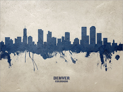 Denver Colorado Skyline Cityscape Poster Art Print