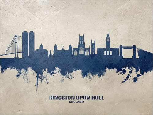 Kingston upon Hull England Skyline Cityscape Poster Art Print