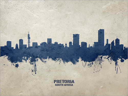 Pretoria South Africa Skyline Cityscape Poster Art Print