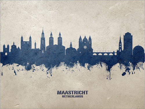 Maastricht Netherlands Skyline Cityscape Poster Art Print