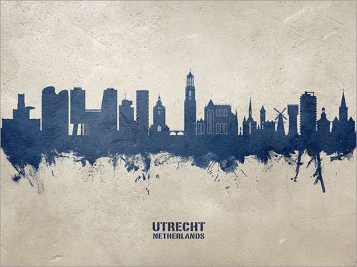 Utrecht Netherlands Skyline Cityscape Poster Art Print