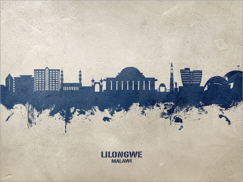 Lilongwe Malawi Skyline Cityscape Poster Art Print