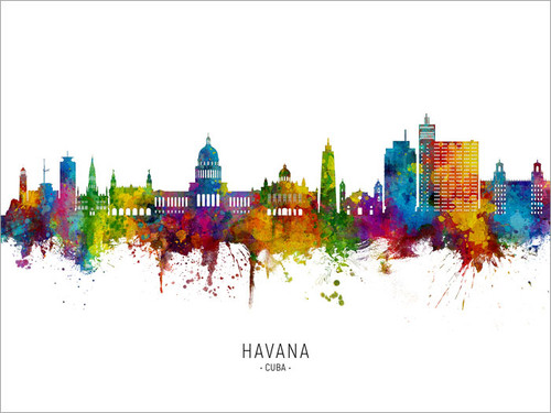 Havana Cuba Skyline Cityscape Poster Art Print