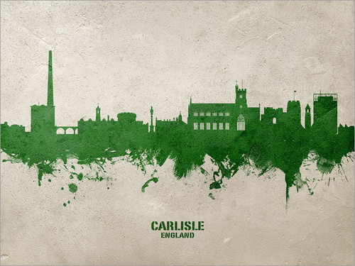 Carlisle England Skyline Cityscape Poster Art Print