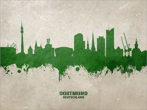 Dortmund Deutschland Skyline Cityscape Poster Art Print