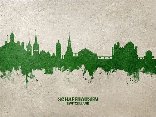 Schaffhausen Switzerland Skyline Cityscape Poster Art Print