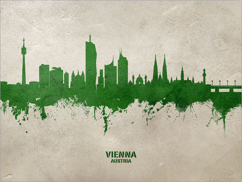 Vienna Austria Skyline Cityscape Poster Art Print