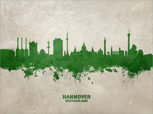 Hannover Deutschland Skyline Cityscape Poster Art Print