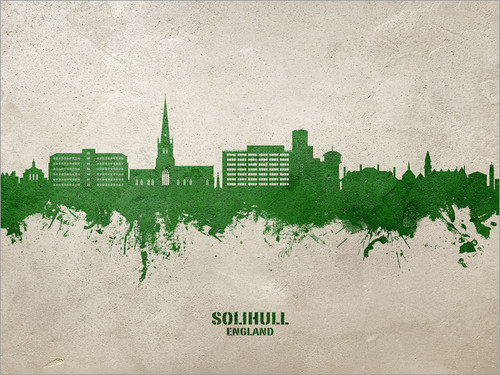 Solihull England Skyline Cityscape Poster Art Print