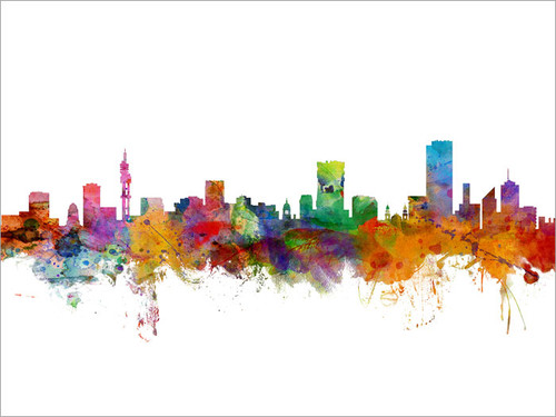 Pretoria South Africa Skyline Cityscape Poster Art Print