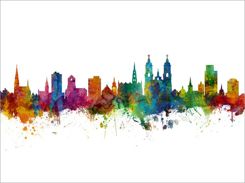 St Gallen Switzerland Skyline Cityscape Poster Art Print