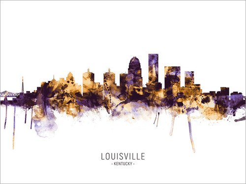 Louisville Kentucky Skyline Cityscape Poster Art Print