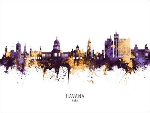 Havana Cuba Skyline Cityscape Poster Art Print