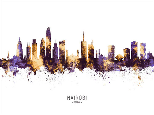 Nairobi Kenya Skyline Cityscape Poster Art Print