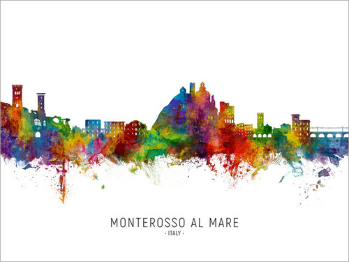 Monterosso al Mare Italy Skyline Cityscape Poster Art Print