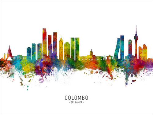 Colombo Sri Lanka Skyline Cityscape Poster Art Print