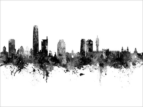 Santiago de Chile Chile Skyline Cityscape Poster Art Print