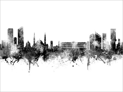 Beirut Lebanon Skyline Cityscape Poster Art Print