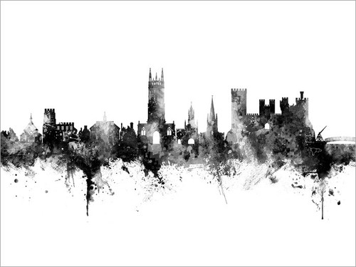 Warwick England Skyline Cityscape Poster Art Print