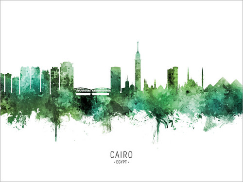 Cairo Egypt Skyline Cityscape Poster Art Print