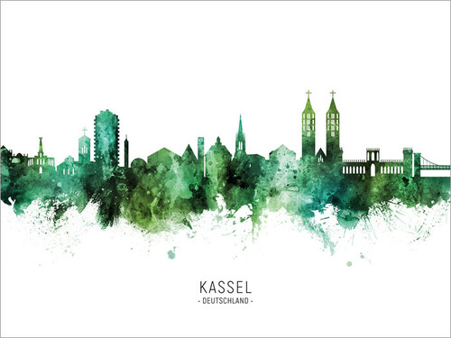 Kassel Deutschland Skyline Cityscape Poster Art Print