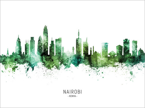 Nairobi Kenya Skyline Cityscape Poster Art Print