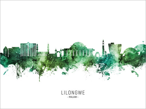 Lilongwe Malawi Skyline Cityscape Poster Art Print