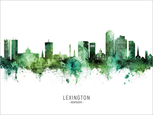 Lexington Kentucky Skyline Cityscape Poster Art Print