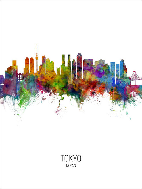 Tokyo Japan Skyline Cityscape Poster Art Print