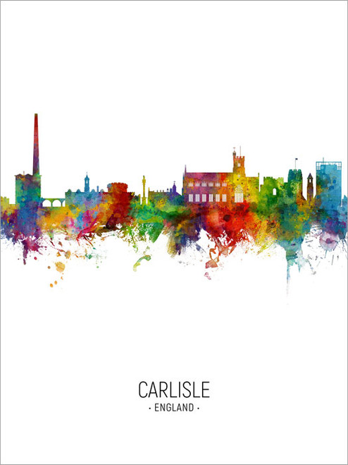Carlisle England Skyline Cityscape Poster Art Print