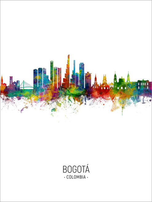 Bogotá Colombia Skyline Cityscape Poster Art Print