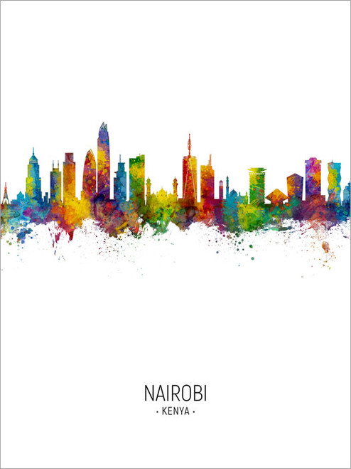 Nairobi Kenya Skyline Cityscape Poster Art Print