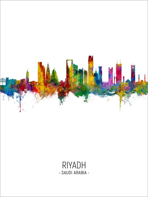 Riyadh Saudi Arabia Skyline Cityscape Poster Art Print