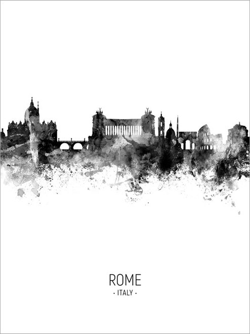 Rome Italy Skyline Cityscape Poster Art Print