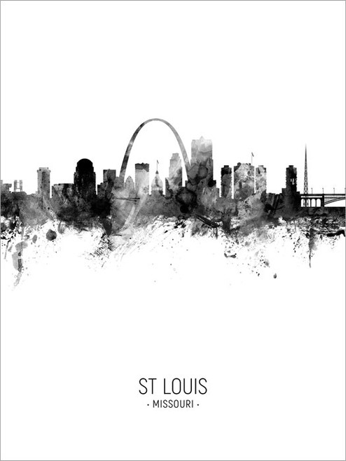 St Louis Missouri Skyline Cityscape Poster Art Print