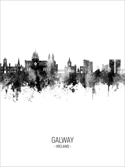 Galway Ireland Skyline Cityscape Poster Art Print