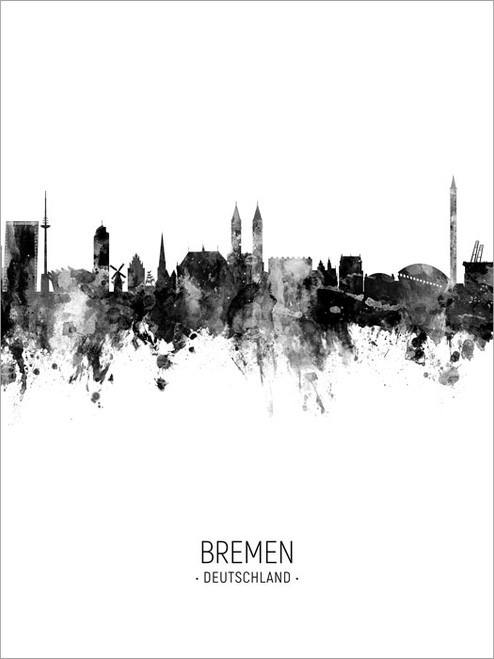 Bremen Germany Skyline Cityscape Poster Art Print