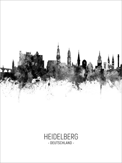 Heidelberg Germany Skyline Cityscape Poster Art Print