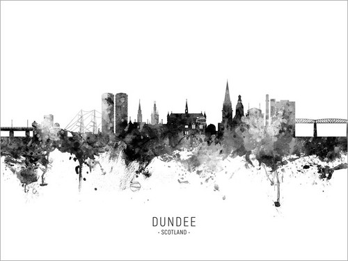 Dundee Scotland Skyline Cityscape Poster Art Print