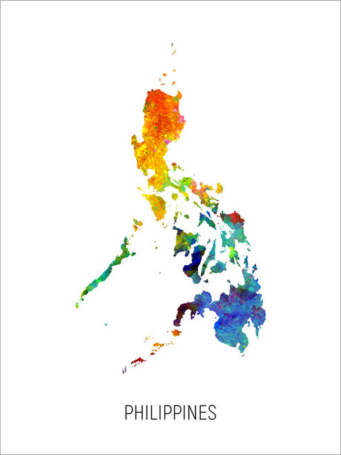 Philippines Map Poster Art Print